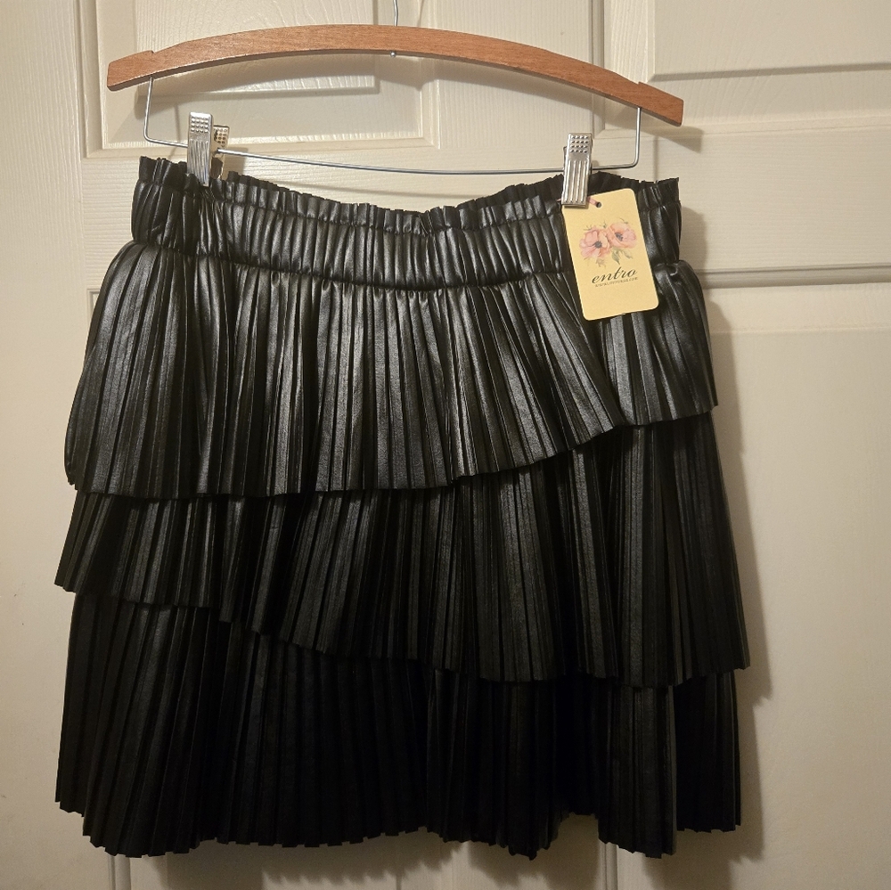 Vegan Leather Mini Skirt
